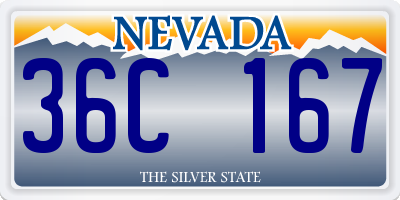 NV license plate 36C167