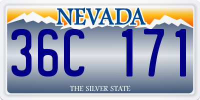 NV license plate 36C171