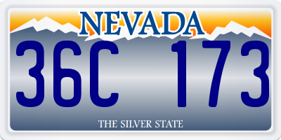 NV license plate 36C173