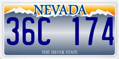 NV license plate 36C174