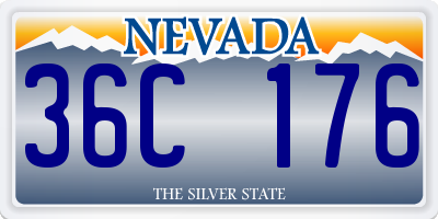 NV license plate 36C176