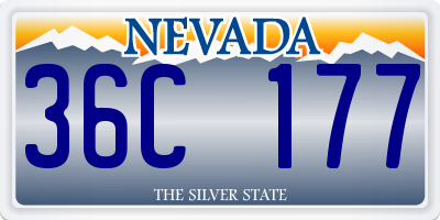 NV license plate 36C177