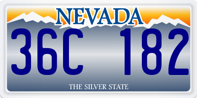 NV license plate 36C182