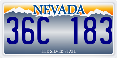 NV license plate 36C183