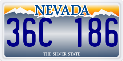 NV license plate 36C186