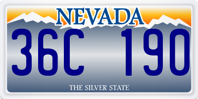 NV license plate 36C190