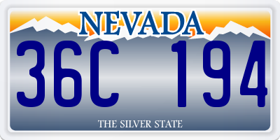 NV license plate 36C194