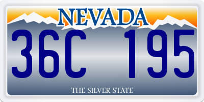 NV license plate 36C195