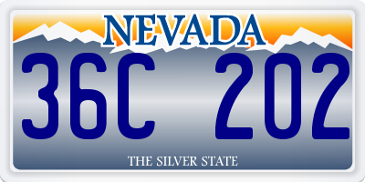 NV license plate 36C202