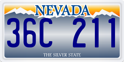 NV license plate 36C211