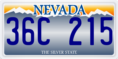 NV license plate 36C215