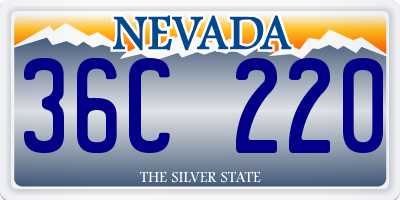 NV license plate 36C220