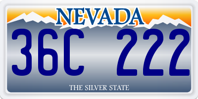 NV license plate 36C222