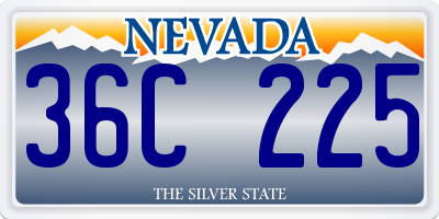 NV license plate 36C225