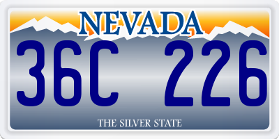 NV license plate 36C226