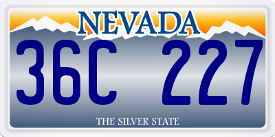 NV license plate 36C227