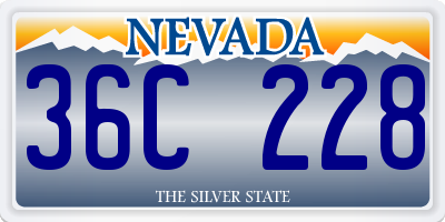 NV license plate 36C228