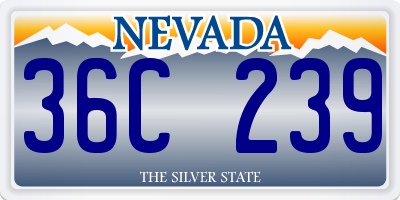 NV license plate 36C239