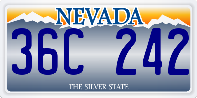 NV license plate 36C242