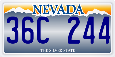 NV license plate 36C244