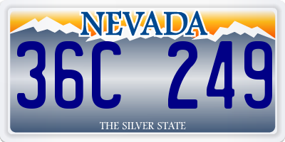 NV license plate 36C249