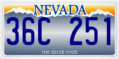 NV license plate 36C251