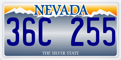 NV license plate 36C255