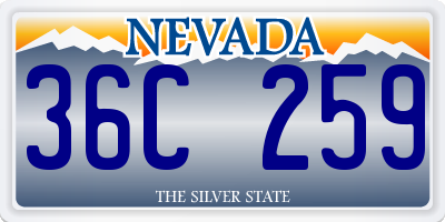 NV license plate 36C259