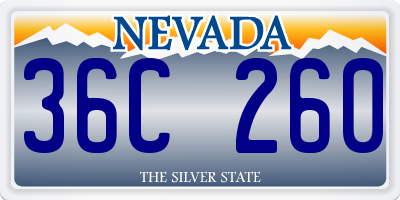 NV license plate 36C260