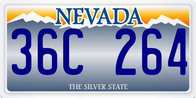 NV license plate 36C264