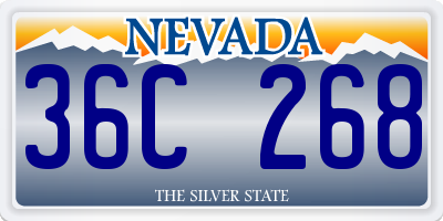 NV license plate 36C268