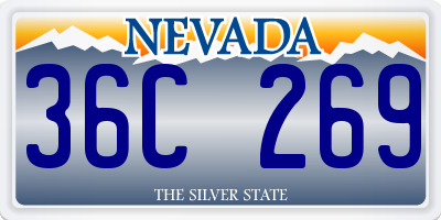 NV license plate 36C269