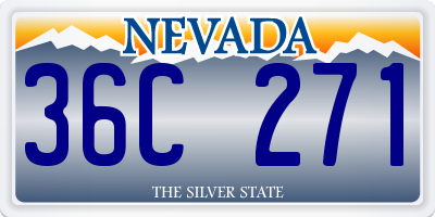 NV license plate 36C271