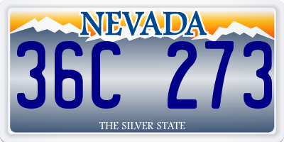 NV license plate 36C273