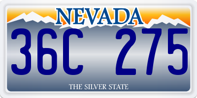 NV license plate 36C275