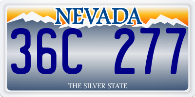 NV license plate 36C277