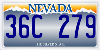 NV license plate 36C279