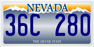 NV license plate 36C280