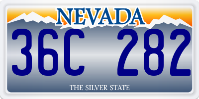 NV license plate 36C282