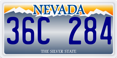 NV license plate 36C284