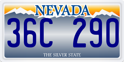 NV license plate 36C290