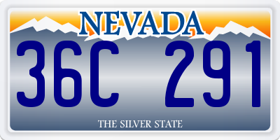 NV license plate 36C291