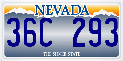 NV license plate 36C293