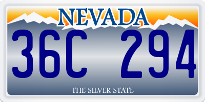 NV license plate 36C294