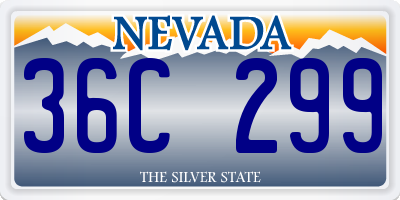 NV license plate 36C299