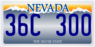 NV license plate 36C300