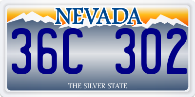 NV license plate 36C302