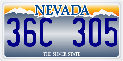 NV license plate 36C305