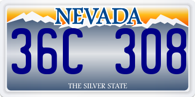 NV license plate 36C308