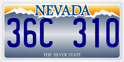 NV license plate 36C310
